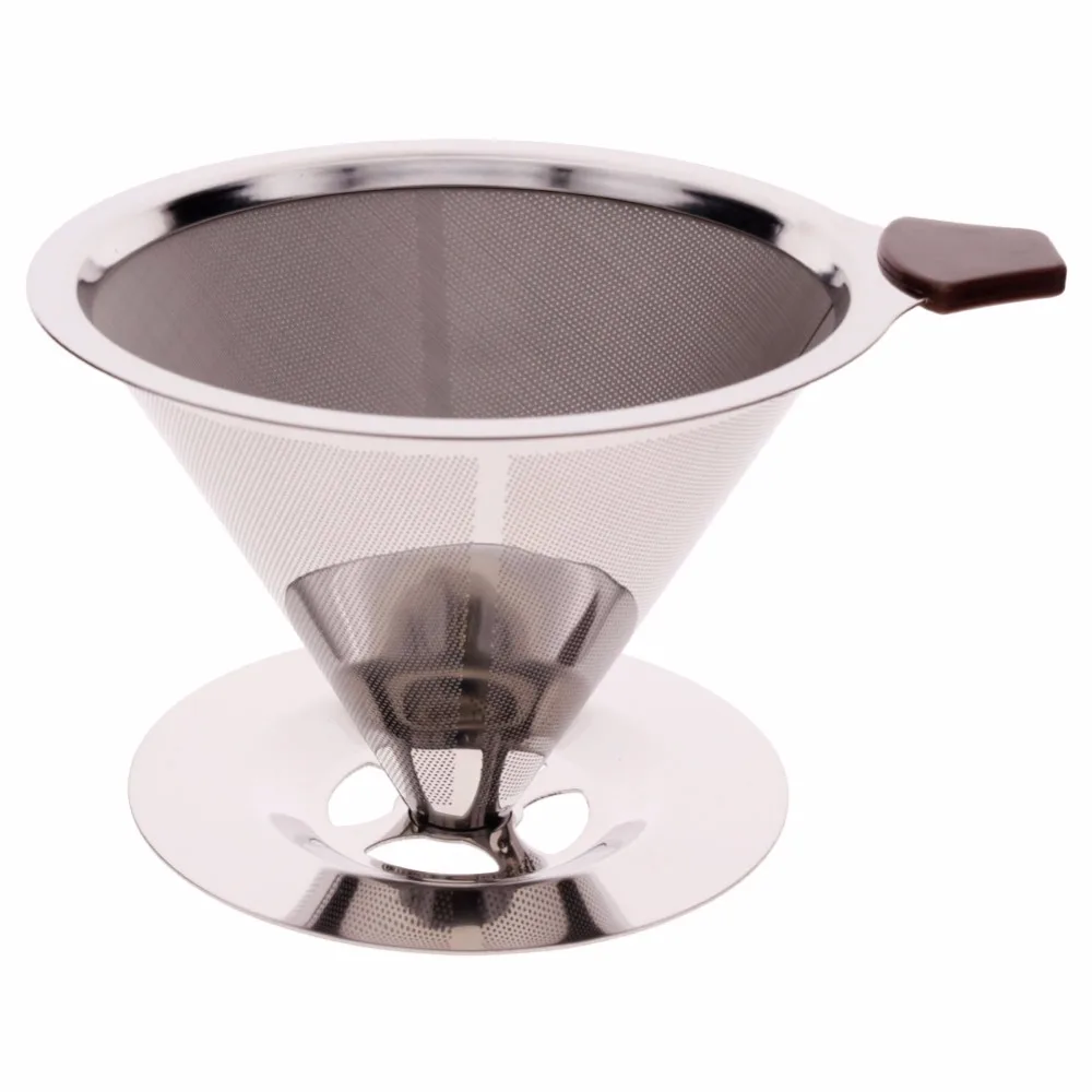 Reusable Coffee Filter Holder Stainless Steel Brew Drip Coffee Filters