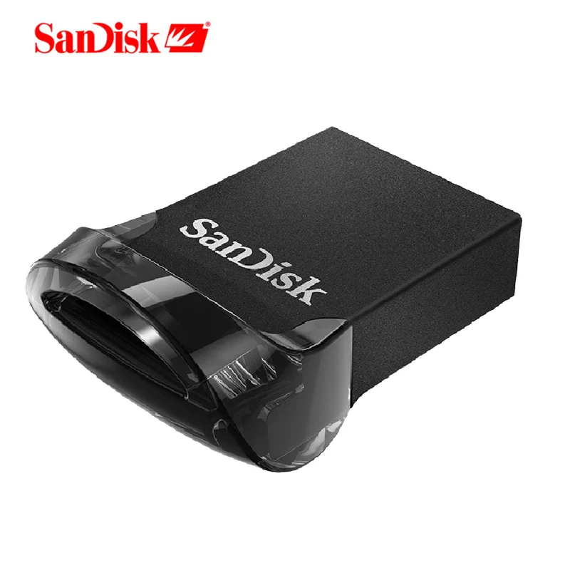 Двойной Флеш-накопитель SanDisk CZ430 FIT USB 3,1 флеш-накопитель 128 Гб 64 ГБ 32 ГБ оперативной памяти, 16 Гб встроенной памяти, 130 МБ/с. флеш-накопитель флеш-накопителей и флеш-накопитель флэш-диск U диск для ПК