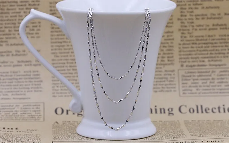 Anenjery, ожерелье из стерлингового серебра 925 пробы, слитки, звенья цепи, застежка-карабин, ожерелья для женщин, S-N18