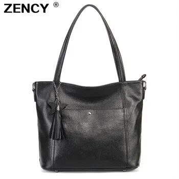 

2019 Soft Genuine leather Women Everyday Handbags Real leather Ladies Casual Shopping Shoulder Messenger Long Handle Bag Satchel