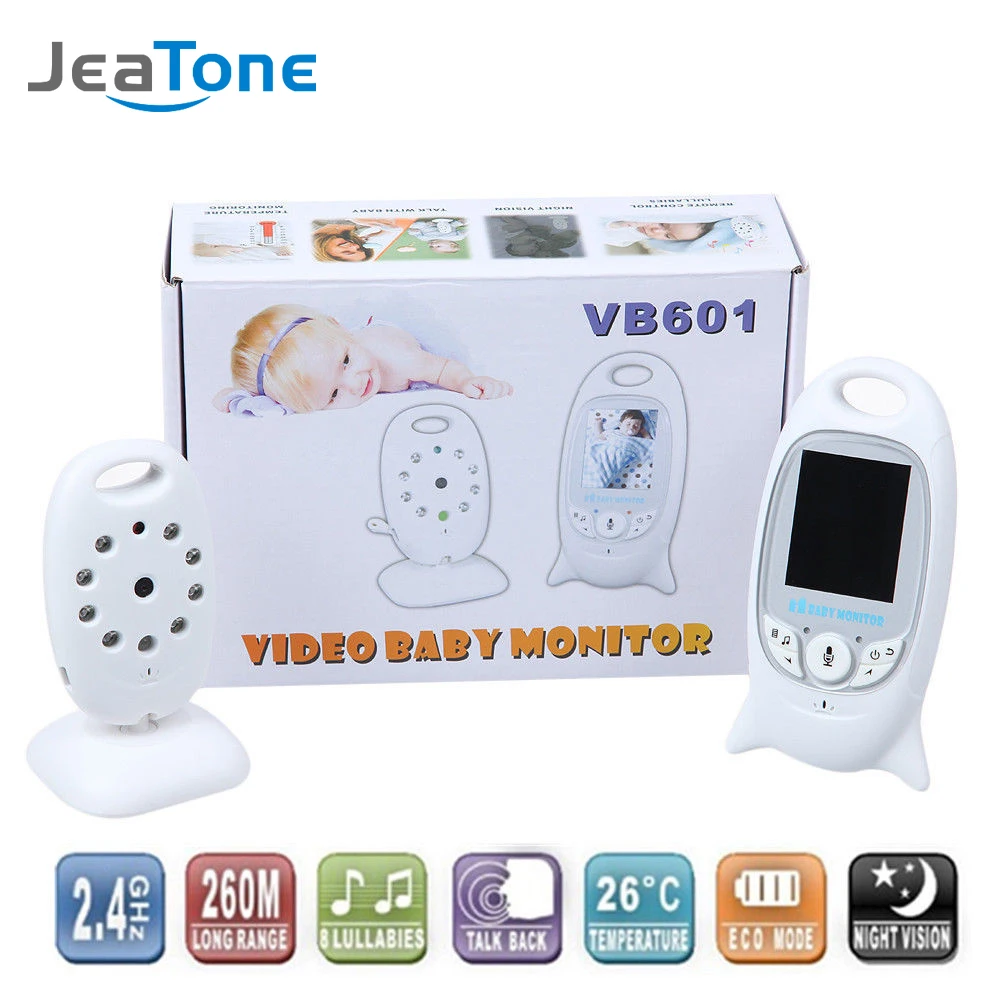 JeaTone 2" LCD Display Baby monitor Intercom with 2 way-talk ,Temperature monitoring and Music babysitter Surveillance Camera