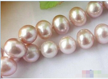 

Free shipping@@@@@ p1320 REAL 32" 12MM ROUND LAVENDER FRESHWATER PEARL NECKLACE