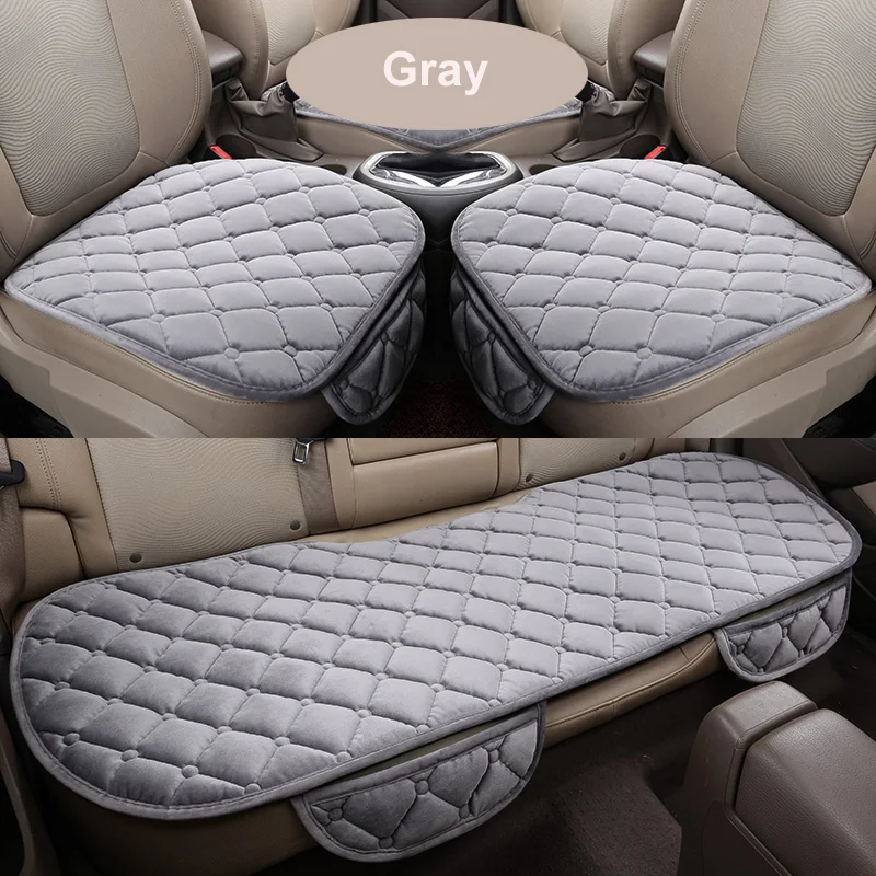 Winter Warm Car Seat Cover Soft Velvet Plush Car Seat Cushion Front