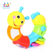 HUILE TOYS 786B Kids Educational Toys Baby Rattle Lovely Worm Toys Insert Puzzle Turning Toys for Baby Fingers Flexible Training