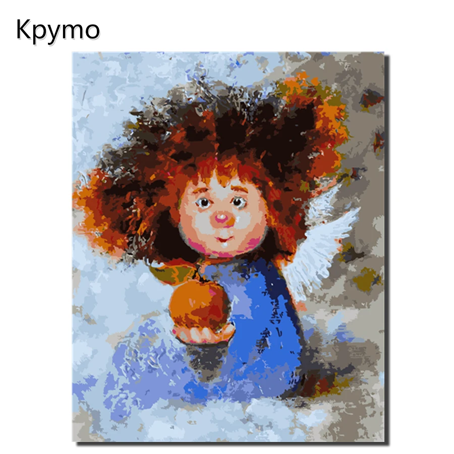 

DIY Painting By Numbers sunny angel Acrylic Paint By Numbers HandPainted Oil Painting On Canvas For Home Decor VA-0116
