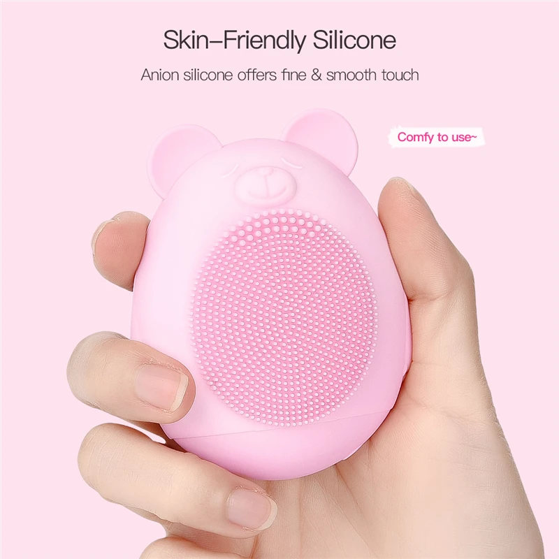 

Silicone Sonic Face Cleansing Brush Skin Scrubber Deep Cleaning Facial Massager Brush Remove Blackheard Dirt Makeup Residual 35