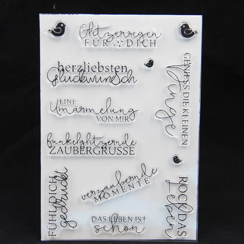 

VYUTXA German Clear Stamps Scrapbook Paper Craft Clear stamp scrapbooking
