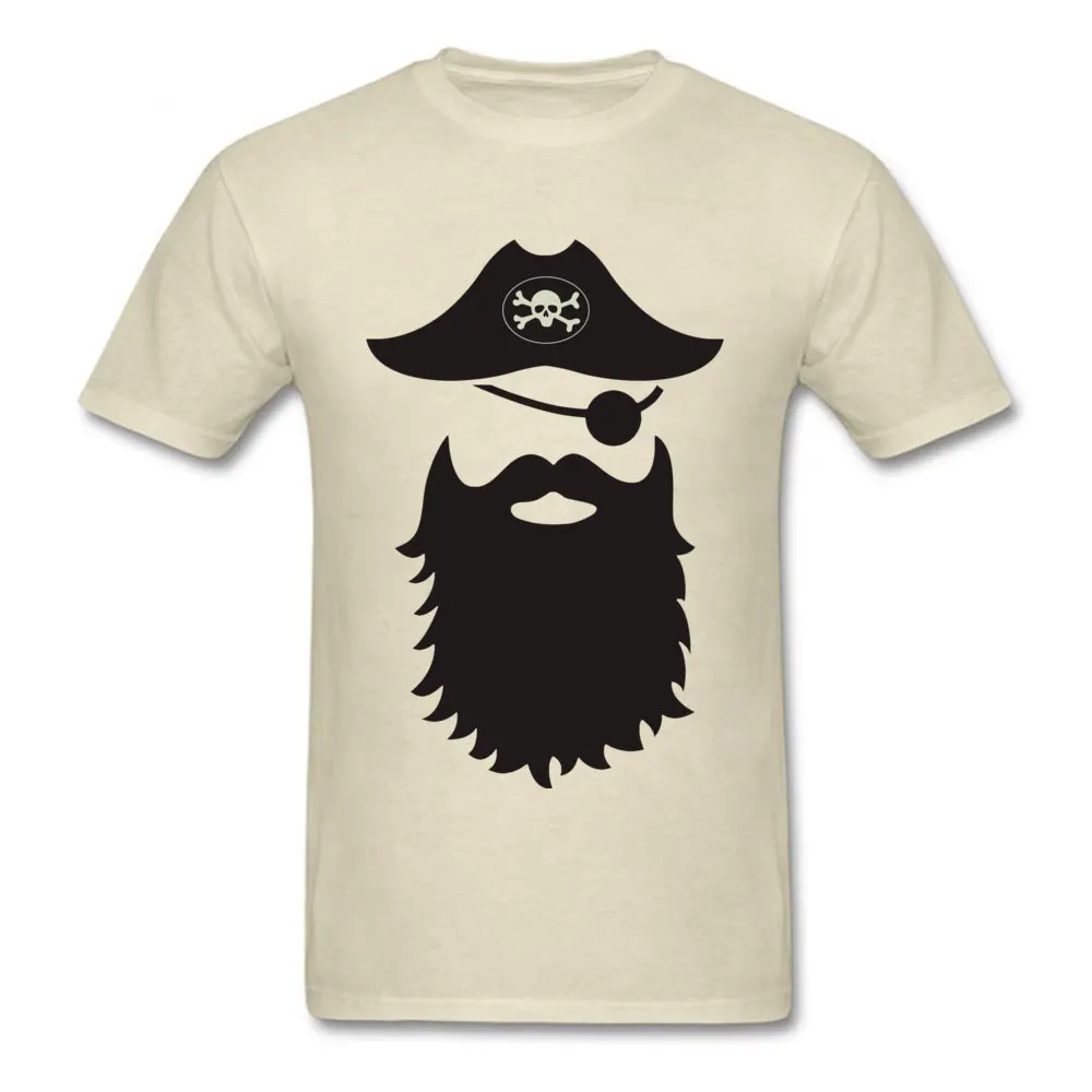 Normal Bearded Pirate Men T Shirts Prevailing VALENTINE DAY Short Sleeve Crew Neck Pure Cotton Tops Shirts Summer Tops Shirt Bearded Pirate beige
