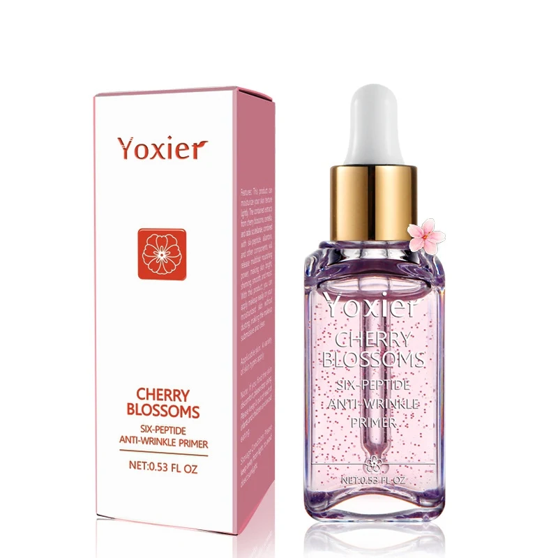 15ml Cherry Blossoms Essence Makeup Base Whitening Essence Primer Makeup Face Beauty Makeup Base forFace Lip - Цвет: as show