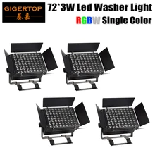 TIPTOP 4xlot 110 V-240 V Линейный RGBW стены здания светодиодный фонарь 72*3 W один Цвет внутреннего использования DMX 8CH Алюминий сплав Корпус