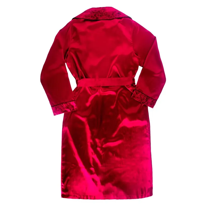 Женский халат женская ночная рубашка атласный шелковый халат женский весна осень Домашняя одежда домашний халат Атласный халат атласная пижама