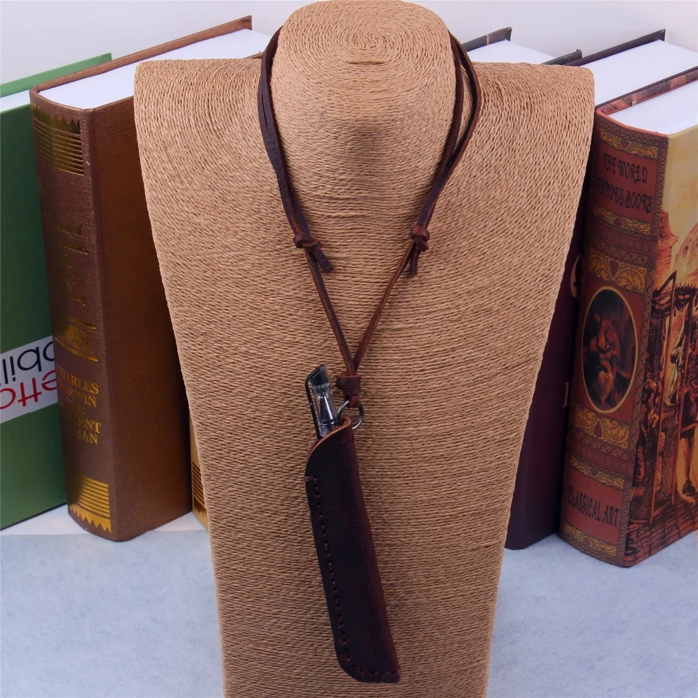 Дизайн кожаная ручка держатель кулон ожерелье скрытый шнур цепь ожерелье для рабочего k879