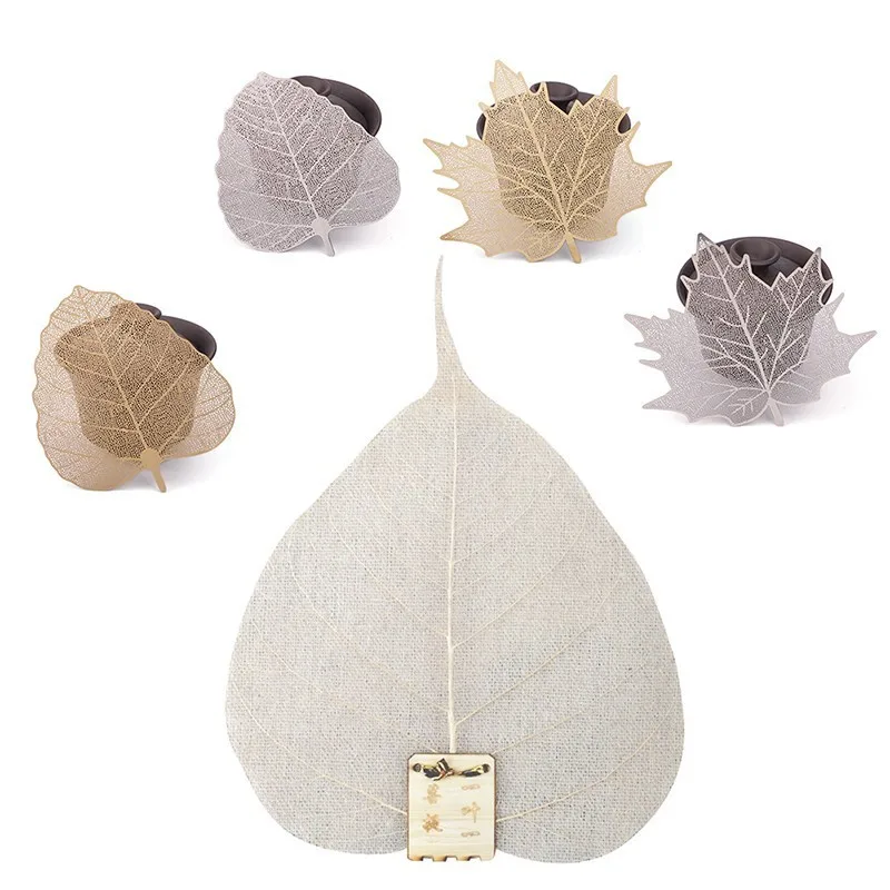 

Natural Bodhi Leaf Tea Infuser Filter Mesh Creative Personality Bookmarks Adornment Metope Hollow Out The Personality Filter