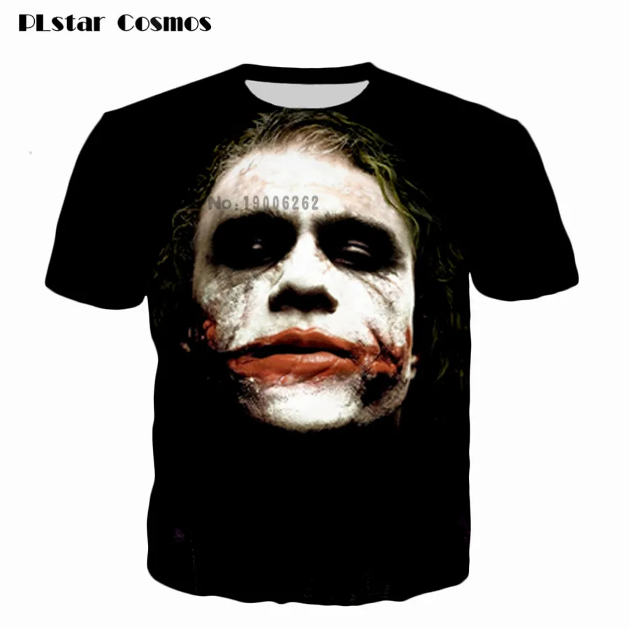 

Summer style Men Women Fashion Short sleeve funny T-shirts The Dark Knight T-shirt Joker 3d print casual t shirts plus size 5XL
