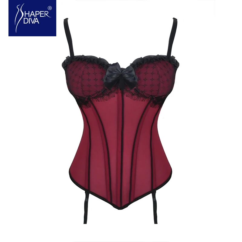 Shaper diva Women Overbust Waist Control Corset Tops Lingerie Firm