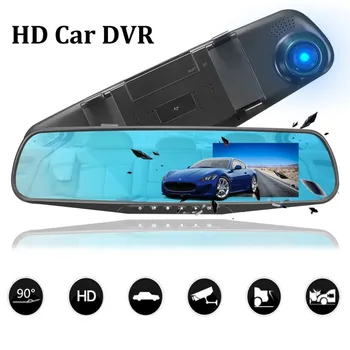 

1080P Full Rearview Mirror Night Vision Car DVR Dash Cam 90 Degrees View Angel Car Video Recorder Automobile Accessories