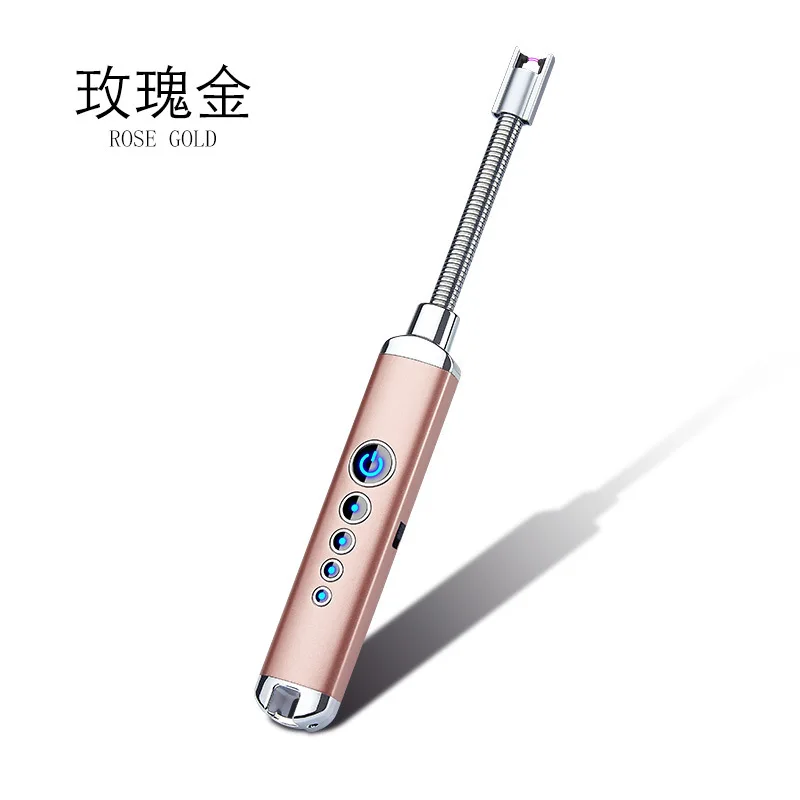 New USB Charging Arc Pulse Kitchen BBQ Igniter LED Power Display Safety Bend Igniter Cigarette Windproof Lighter - Цвет: 2