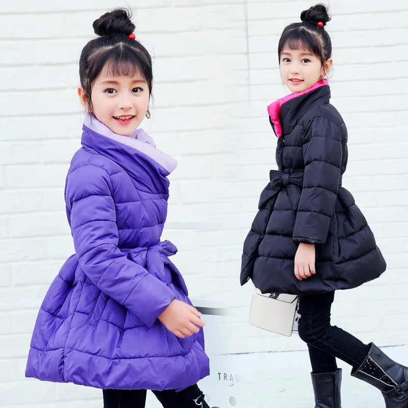 

2018 New Children Down Parkas Clothes Winter grils camouflage cotton in children Winter Kids Cotton Outerwear