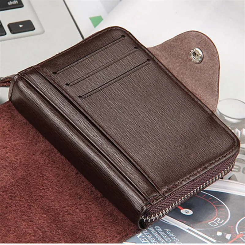 

Men Wallets Fashion Leather ID Card Holder Billfold Purse Wallet Handbag Male Clutch Zipper Wallet Men Business Male Wallet Coin