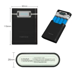 Hot sale DIY 5V Dual USB 4pcs 18650 Power Bank Battery Box Mobile Phone Charger Shell Case For Iphone Xiaomi Drop shipping