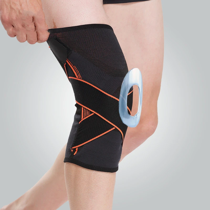 

1 Piece Non-slip Elastic Basketball Knee Support Compression Silica gel Joint Protector Pressurized Bandage Knee Sleeve Kneepad