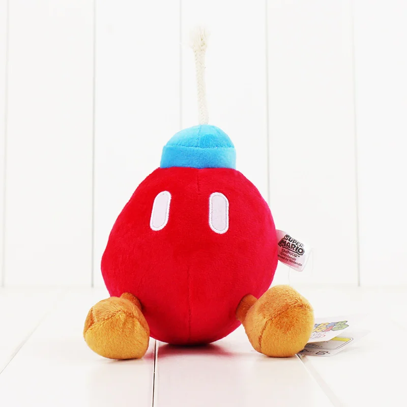 Низкая цена 14 см Супер Марио бомба Мягкие плюшевые игрушки - Цвет: 1pcs red