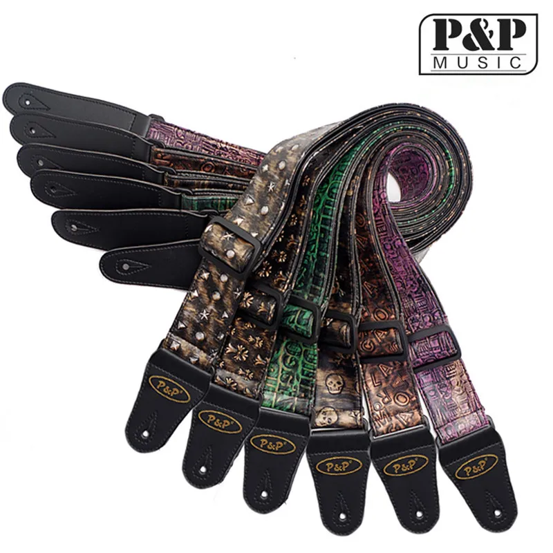 PU metal personality electric guitar strap ballad guitar strap strap
