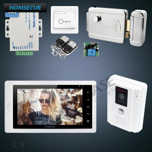 HOMSECUR 7 &quotвидеодомофон с Интерком охранника электрическим замком + ИК ночного