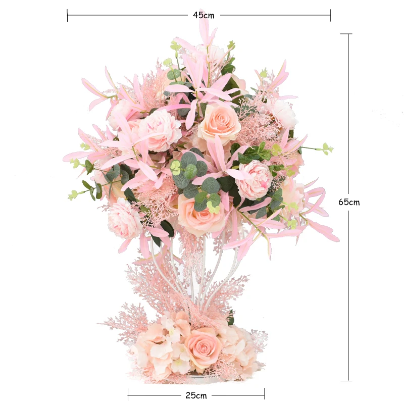 JAROWN Artificial Main Table Flower Ball Set Home Party Road Lead Props Flower Arrangement Wedding Signing Table Decoration (13)