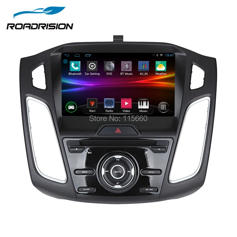 RoadRision 4 ядра 1024*600 автомобильный dvd плеер Android 6 0 радио для Ford Focus 3 2012 2013 2014 2015 с BT wi fi
