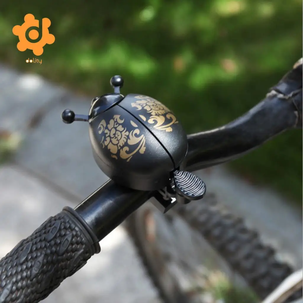 Lovely Funny Kids Children Beetle Ladybug Ring Bicycle Bell for Boys Girls Cycling Bike Ride Alarm Mountain Bike Trumpet Horn