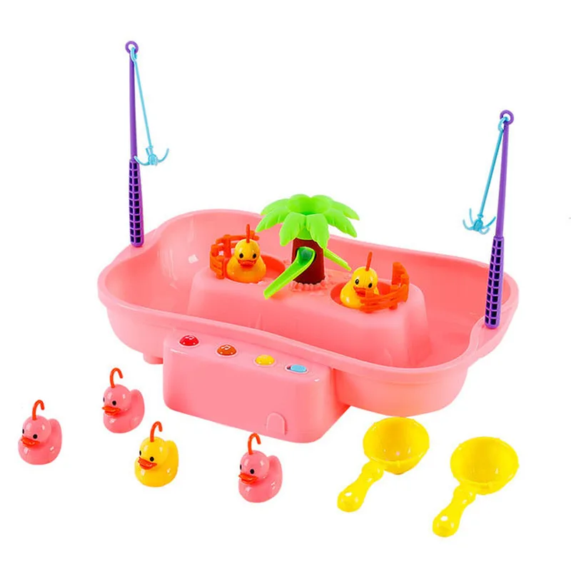 New Water Rotating Fishing Toy With Music And Light Duck Fishing Games Electric Fish Toy For Children Kids Girl Boys Toys Gifts New Water Rotating Fishing Toy With Music And Light Duck Fishing Games Electric Fish Toy For Children Kids Girl Boys Toys Gifts