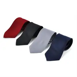 Классический однотонный галстук ЖАККАРДОВЫЙ тканый Мужской Шелковый костюм галстуки галстук