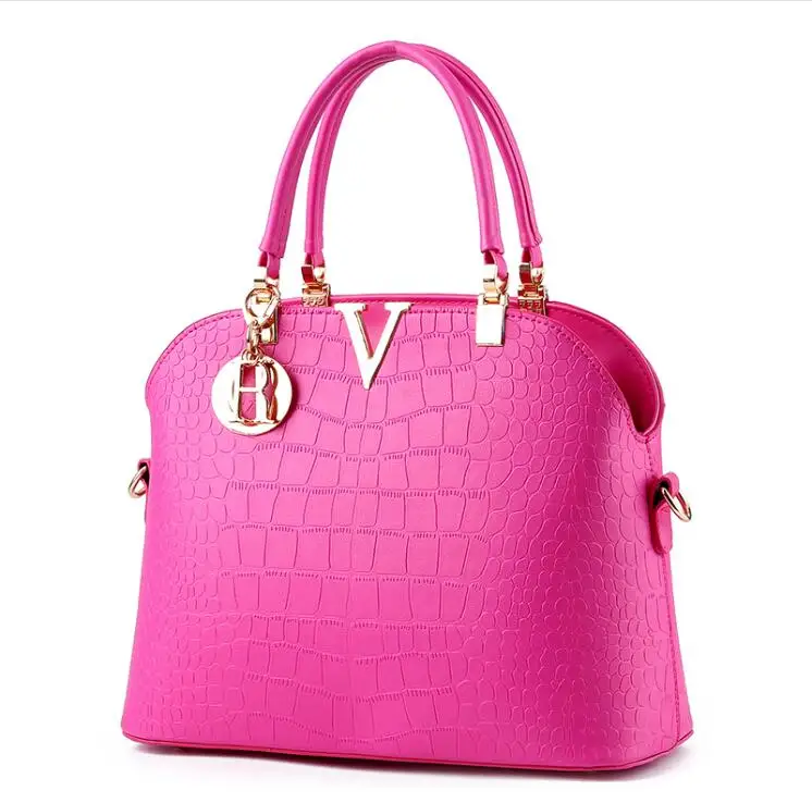 New Fashion Women Bags PU Leather Handbags Ladies V Letter Handbags