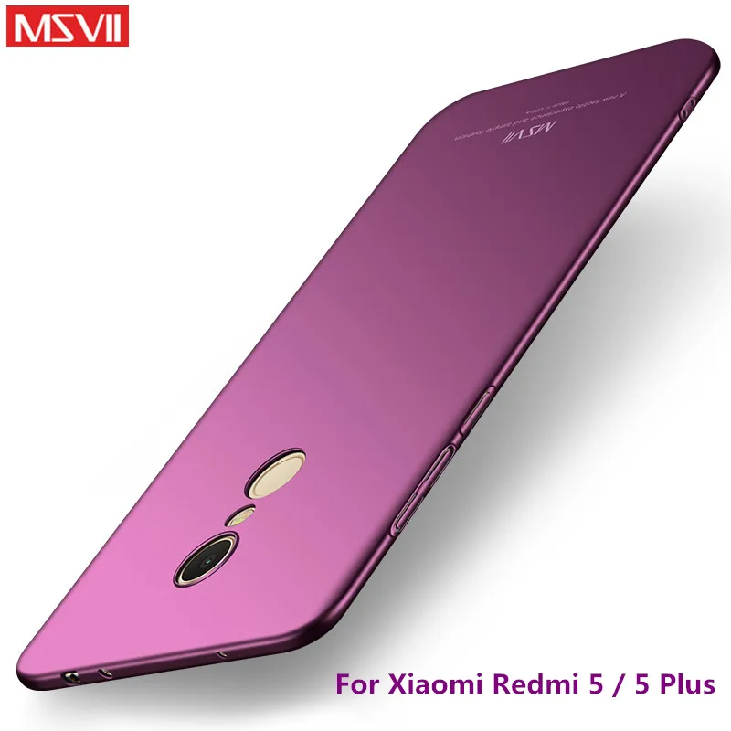 Чехол для xiaomi Redmi 5 plus msvii роскошный Ультратонкий Жесткий чехол из поликарбоната