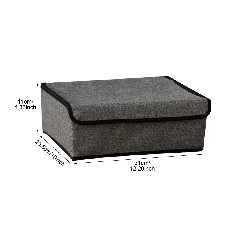 Cotton Linen Underwear Box Drawer Organizers Foldable Clothing Bra Socks Storage Wardrobe Closet Container Accessories Supplies
