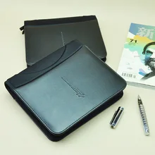 Искусственная кожа бизнес путешествия A5 папка Padfolio Многофункциональный органайзер для документов папка с CD мобильный карман Ручка Петля 783