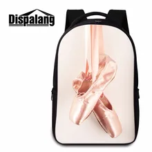 Dispalang женская мода ноутбук рюкзаки балетные туфли ног печати back pack для молодежи travling сумка мешок школы mochila feminina
