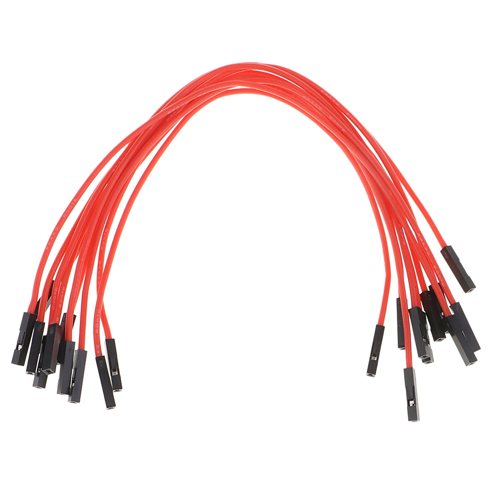 10Pcs 20cm Soft Silicone Jumper Cable Wire Dupont Line Female to Female for Breadboard//DIY/Raspberry Pi/Robot/RC Models