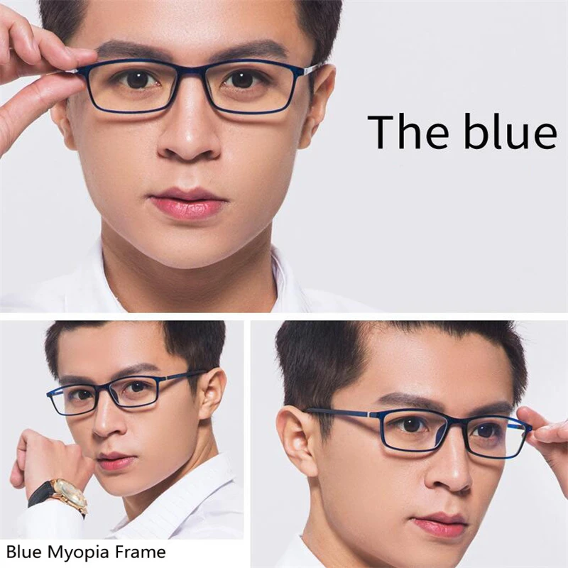 0-1-1,5-2-2,5-3,0 до-6,0 готовые очки для близорукости унисекс оптические очки по рецепту синяя красная прозрачная черная оправа