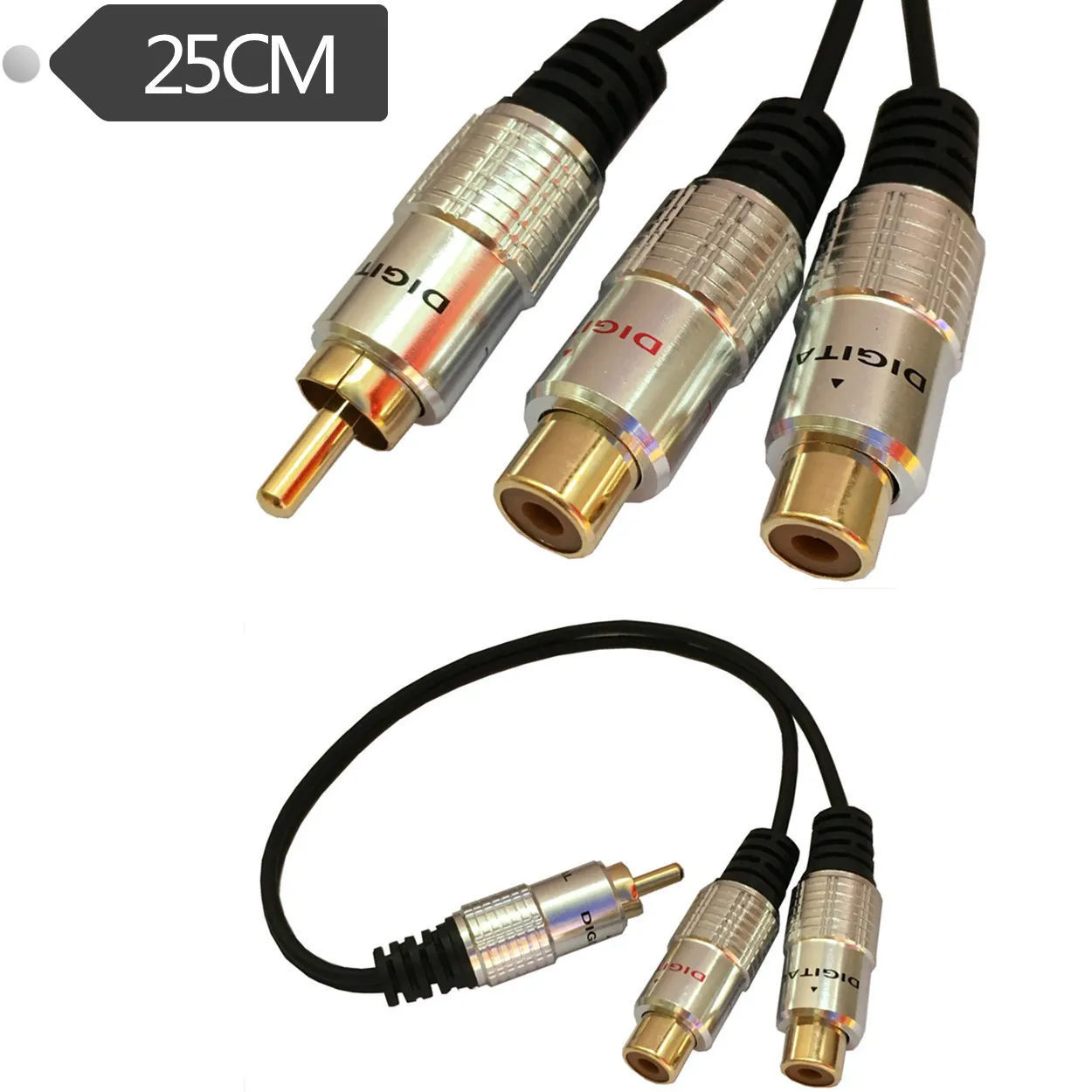 Lotus RCA audio cable gold plated RCA male pair 2RCA female plus long term audio extension cable