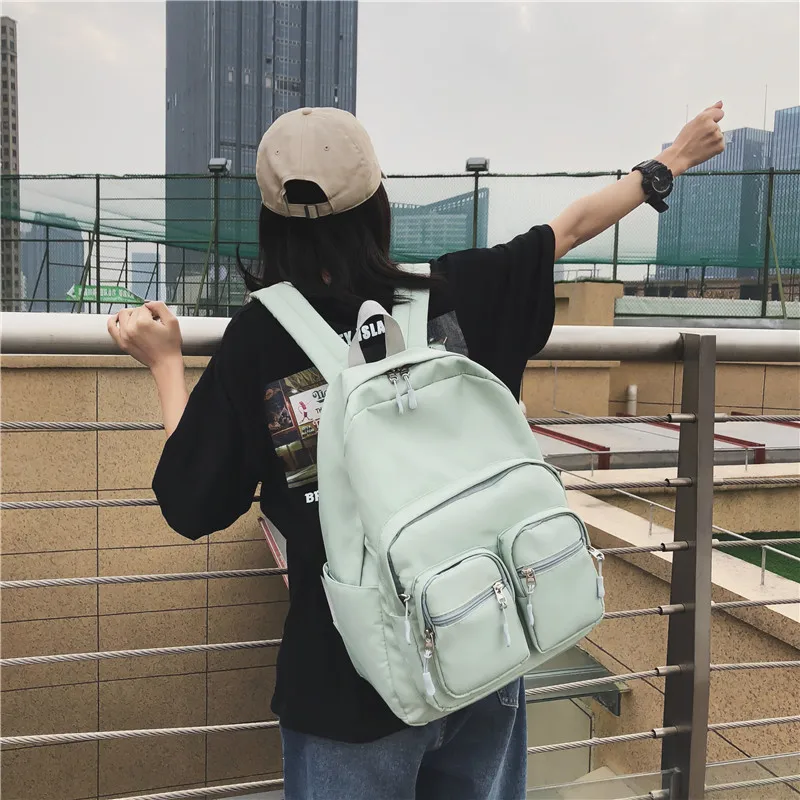 Women Nylon Backpack Bagpack Pocket Travel Back Pack Bag Female Casual Leisure Backpack Preppy School Bagpack For Teenagers Women Nylon Backpack Bagpack Pocket Travel Back Pack Bag Female Casual Leisure Backpack Preppy School Bagpack For Teenagers