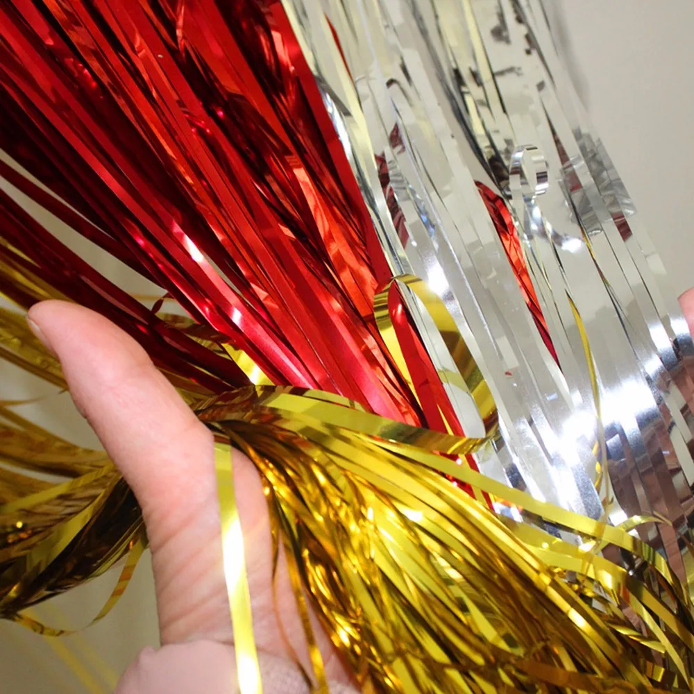 5PCSLOT Metallic Foil Fringe Door Rain Curtains Party Balloon Decoration Accessories Christmas Wedding Photo Shooting Room Decoration HG0202 (1)