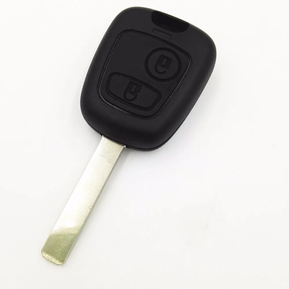 

High Quality 2 Buttons Remote Fob Case Cover Car Key Shell Blank Blade Without Groove For Peugeot 307 407