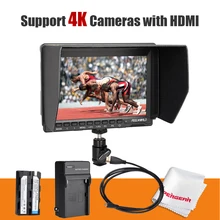 FW 74K 7 Inch HD IPS 1280x800 Field LCD DSLR Camera Car Monitor pc HDMI Battery