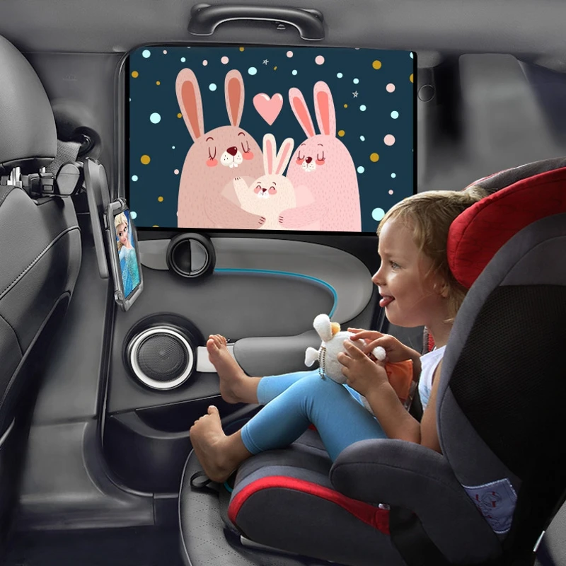 

80 * 50cm Car Cartoon Curtain Cover Sun Blocking Auto Curtains Side Blocking Tensile Sunshade Curtain for Children auto-styling