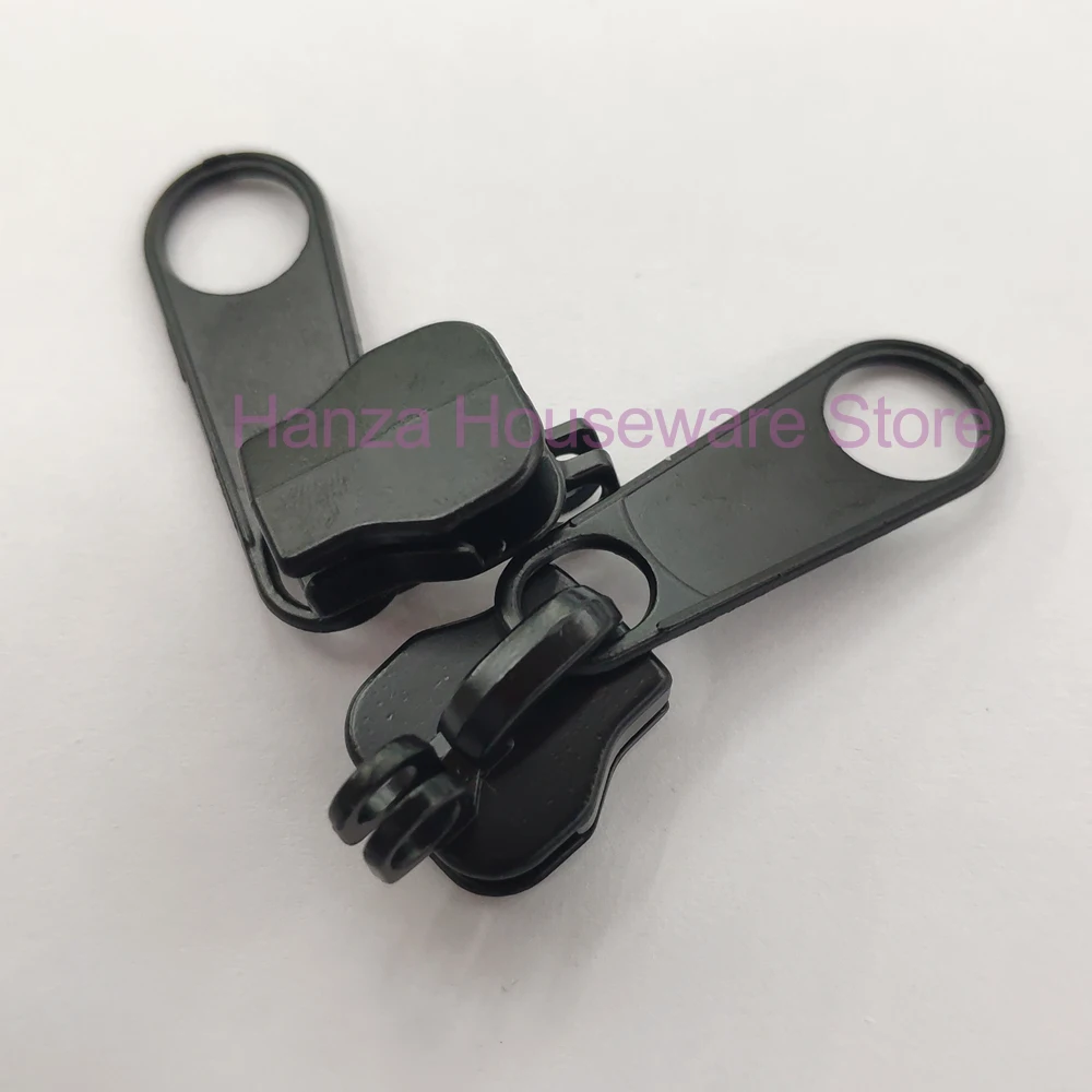 4pcs 10# Plastic zipper puller repair kits Nylon zipper slider for Garment bag clothes suitcase accessories large size puller