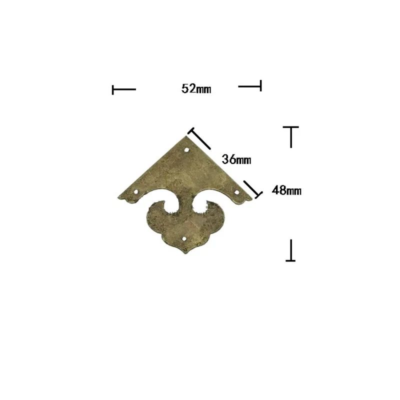 Ажурный треугольник латунь Coner кабошон, оттенок старинной бронзы углу, Flatback металлические украшения для семейного альбома, деревянная