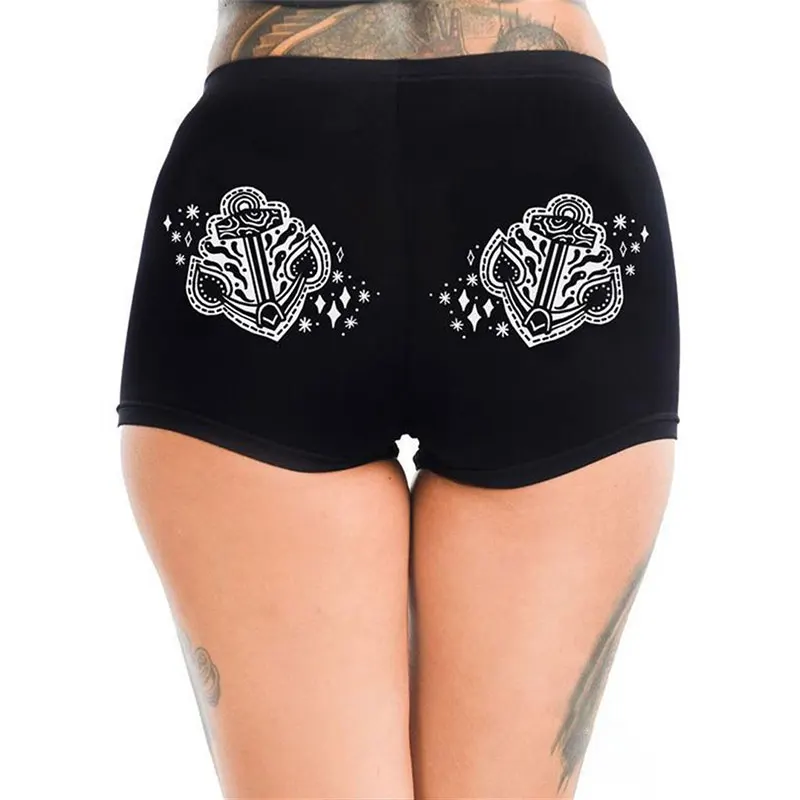 

RAISEVERN Harajuku Gothic sexy Cartoon Pattern hot Leggings Solid Cycling Leggings Women 2019 Athleisure Crop Fitness Leggings