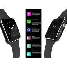 X6 Bluetooth Smart Watch Touch Screen Smart Wristband with Sim Card Slot Camera Controller Bluetooth Smartband for IPhone Xiaomi